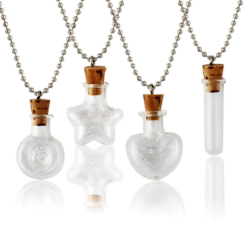 Small Glass Bottle Cute Mini Ing Necklaces