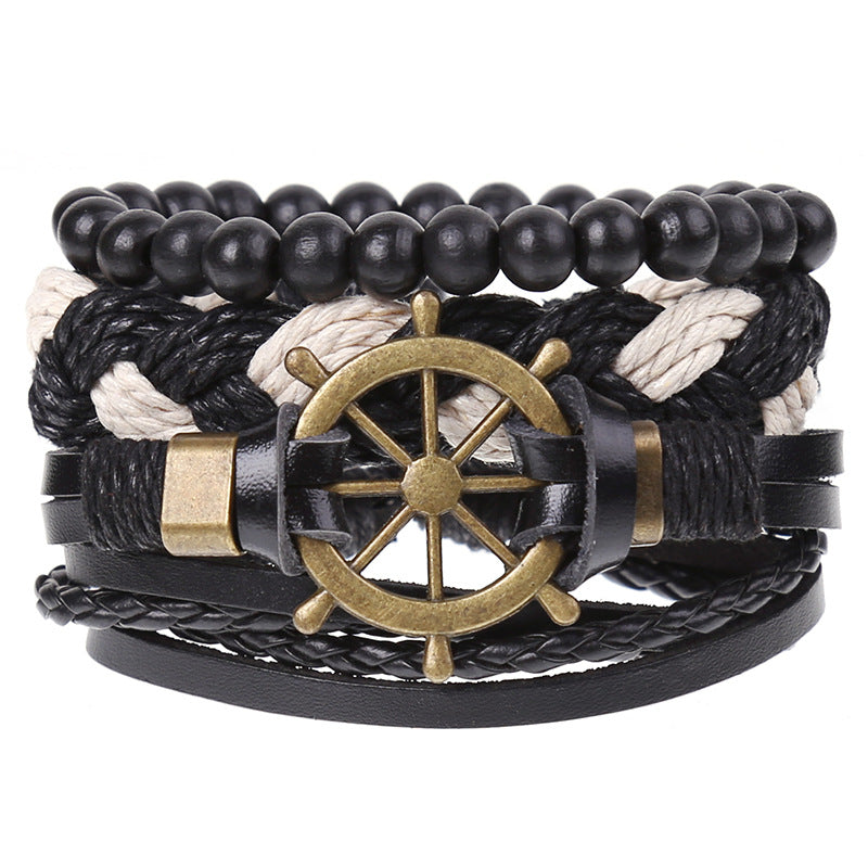 Combination Suit Leather Wrist String Popular Bracelets