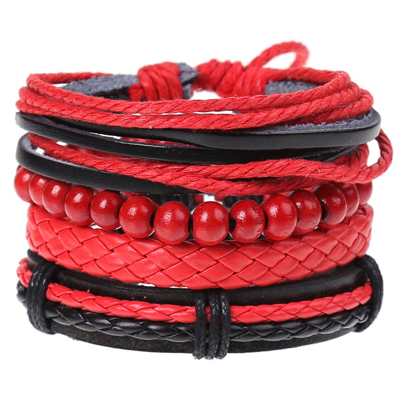 Combination Suit Leather Wrist String Popular Bracelets