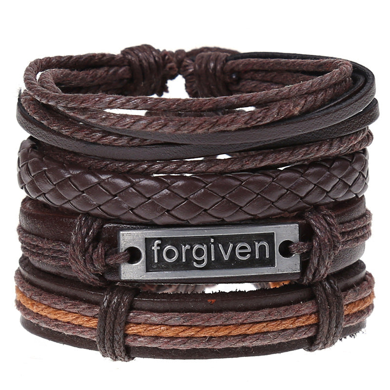 Combination Suit Leather Wrist String Popular Bracelets