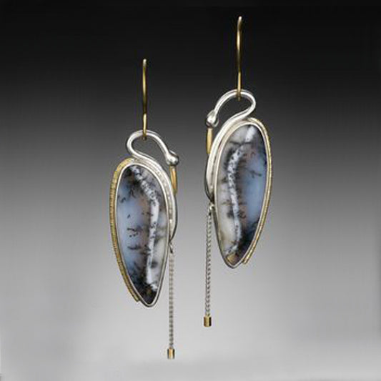 Paris Fashionable Elegant Ross Little Swan Luxury Ancient Sier-plated Gold Earrings