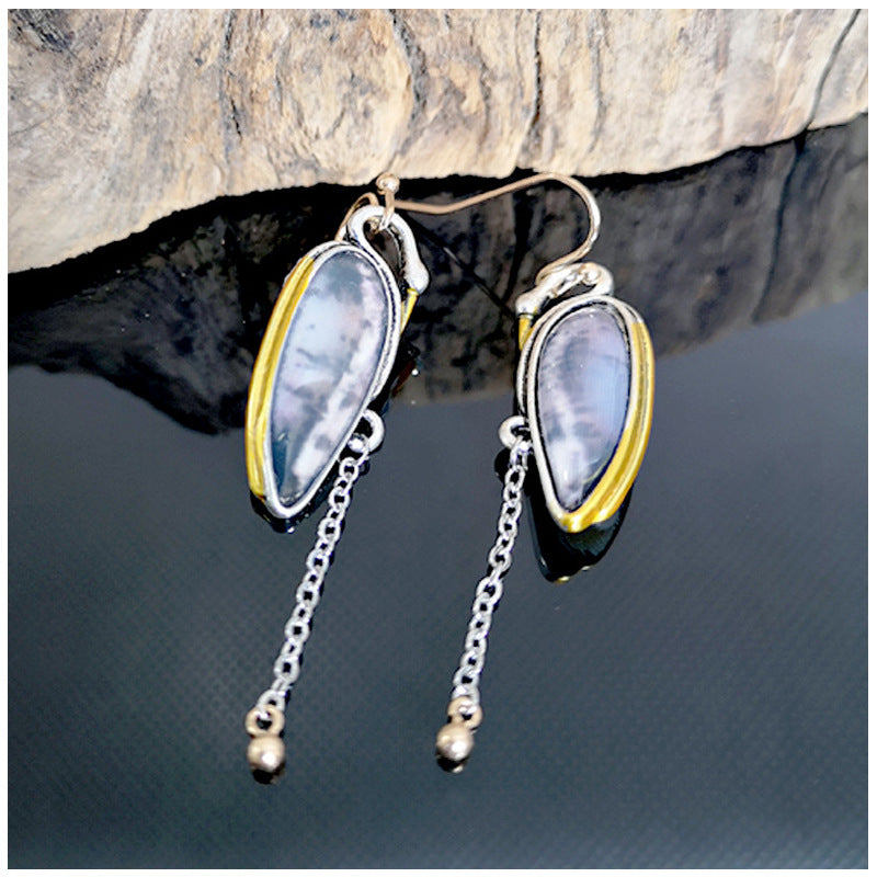 Paris Fashionable Elegant Ross Little Swan Luxury Ancient Sier-plated Gold Earrings
