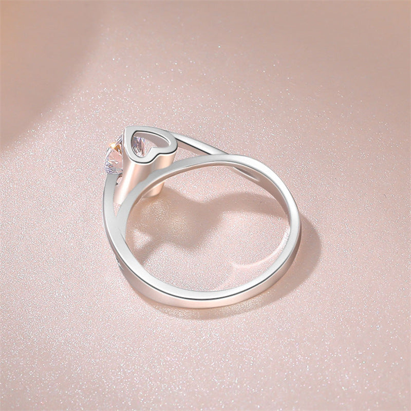 Women's Karat Angel Kiss Imitation Diamond Zircon Moissanite Twisted Arm Rings
