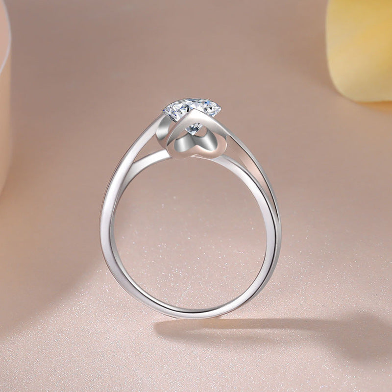 Women's Karat Angel Kiss Imitation Diamond Zircon Moissanite Twisted Arm Rings