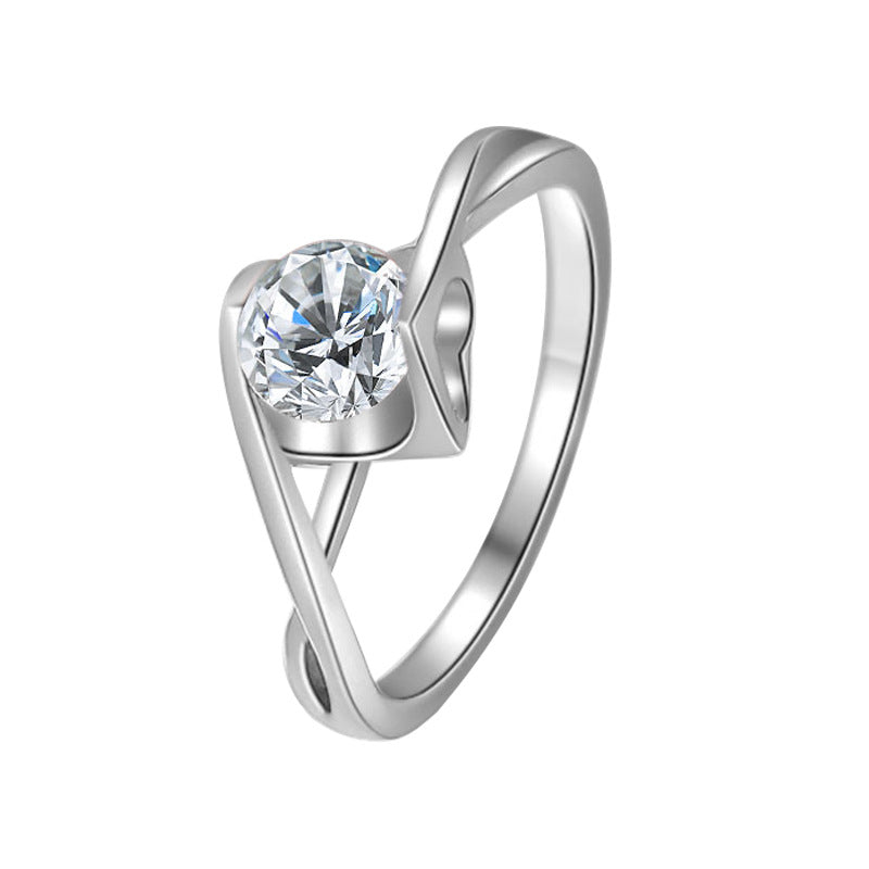 Women's Karat Angel Kiss Imitation Diamond Zircon Moissanite Twisted Arm Rings