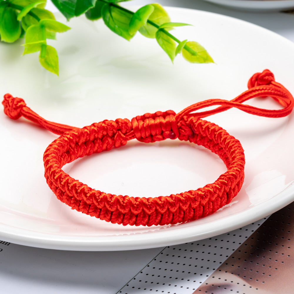 Hand-made Life Peaceful Auspicious Phoenix Tail Knot Red Rope Dragon Bracelets