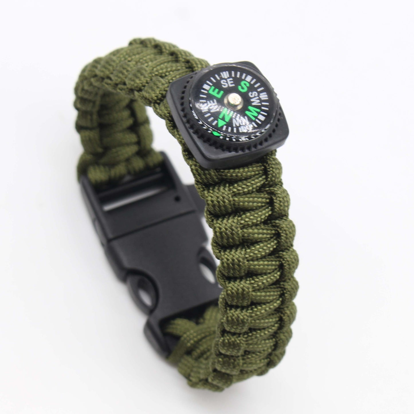 Whistle Compass Survival Outdoor Braided Rope Bracelets