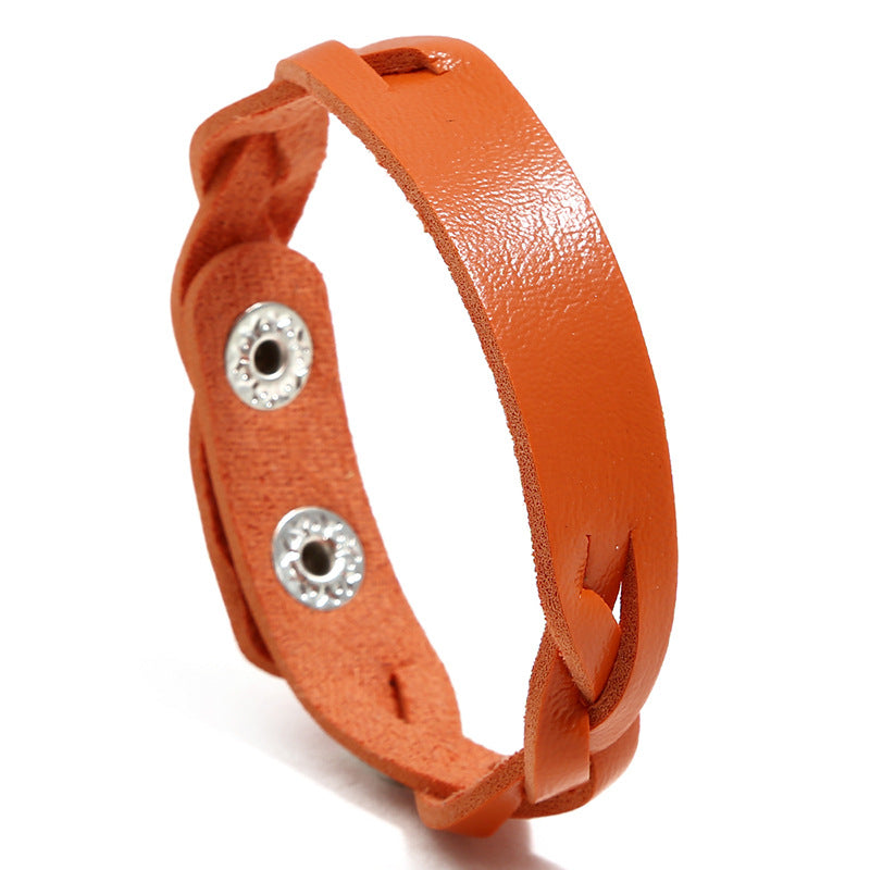 Women's Korean Style Woven Leather Simple Versatile Bracelets