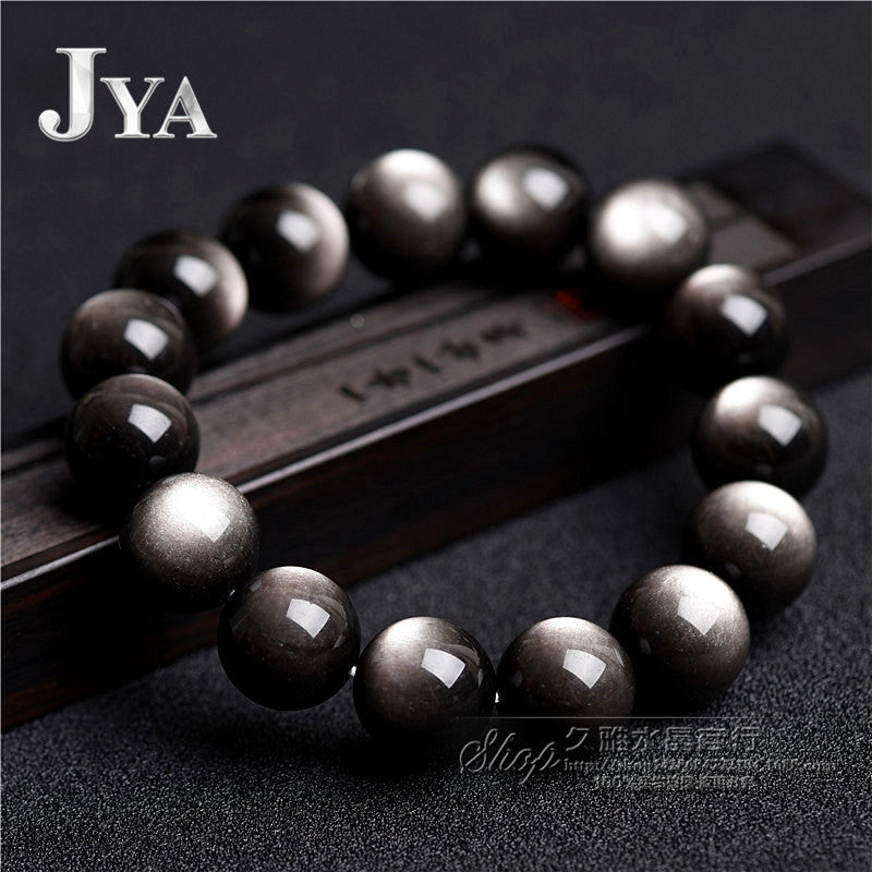 Sier Stone Domineering Yao Round Beads Bracelets