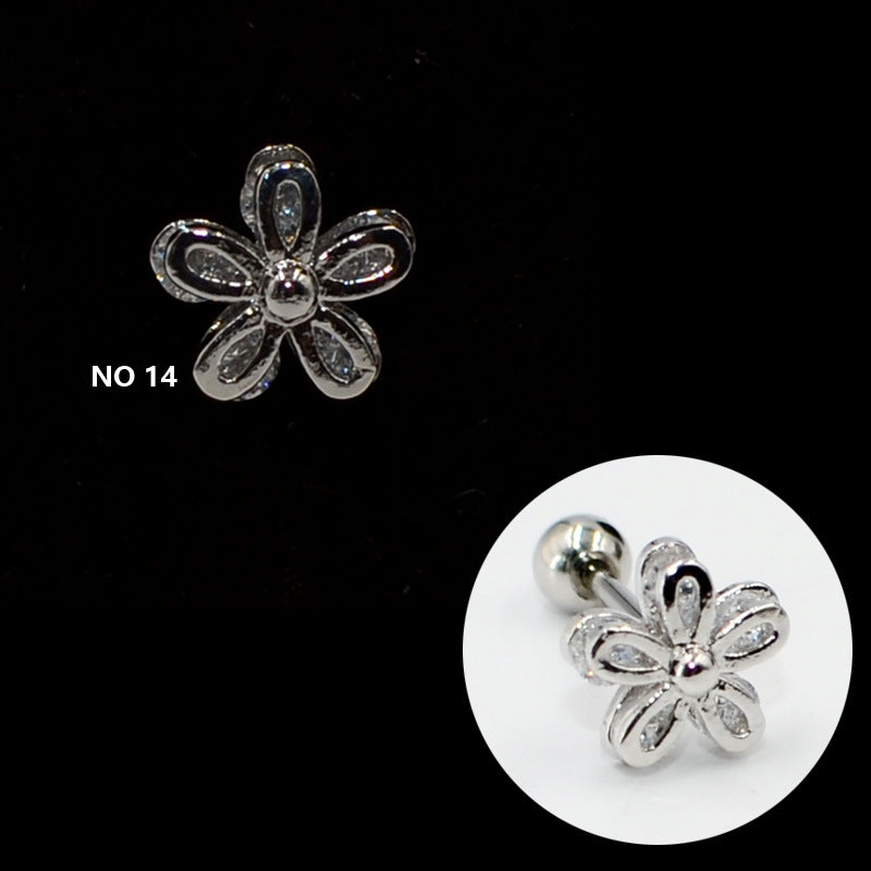 Multi Personalized Zircon Fashion Flower Animal Earrings