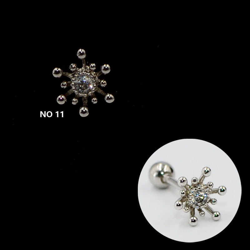 Multi Personalized Zircon Fashion Flower Animal Earrings