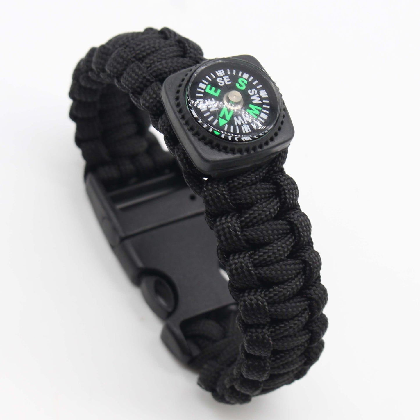 Whistle Compass Survival Outdoor Braided Rope Bracelets