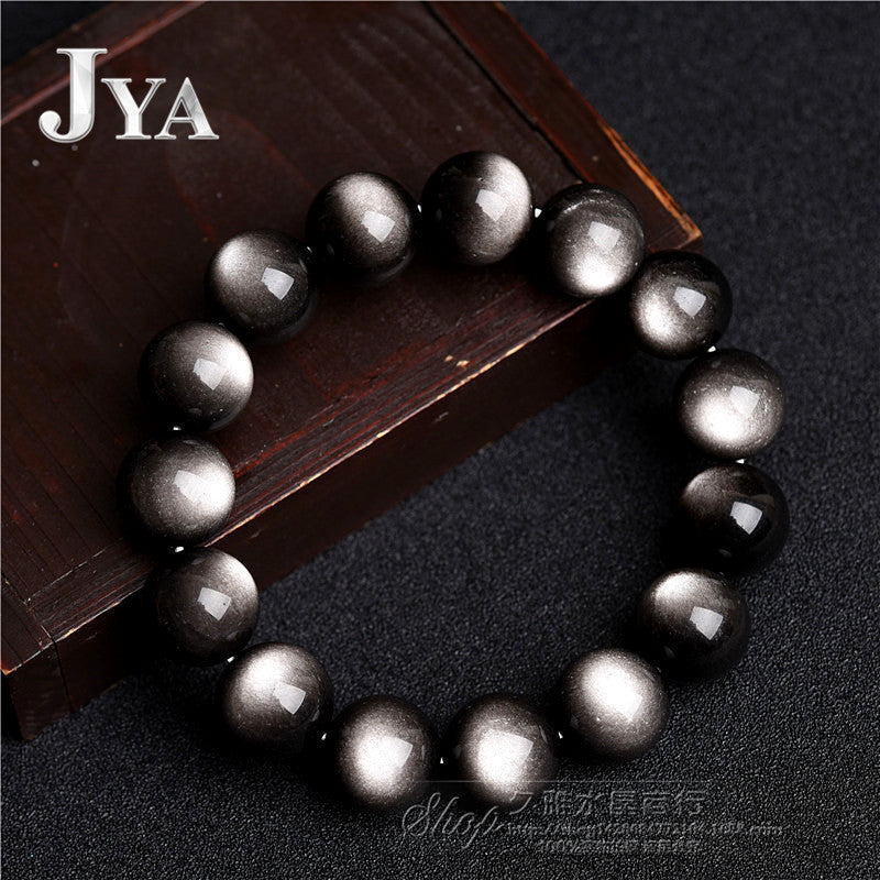 Sier Stone Domineering Yao Round Beads Bracelets