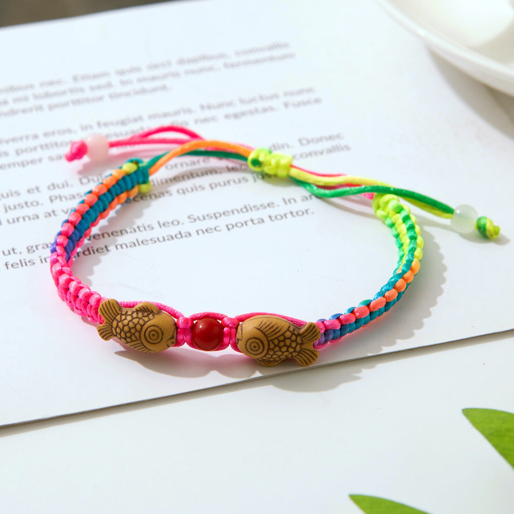Pisces Red Rope Dragon Boat Festival Colorful Small Bracelet