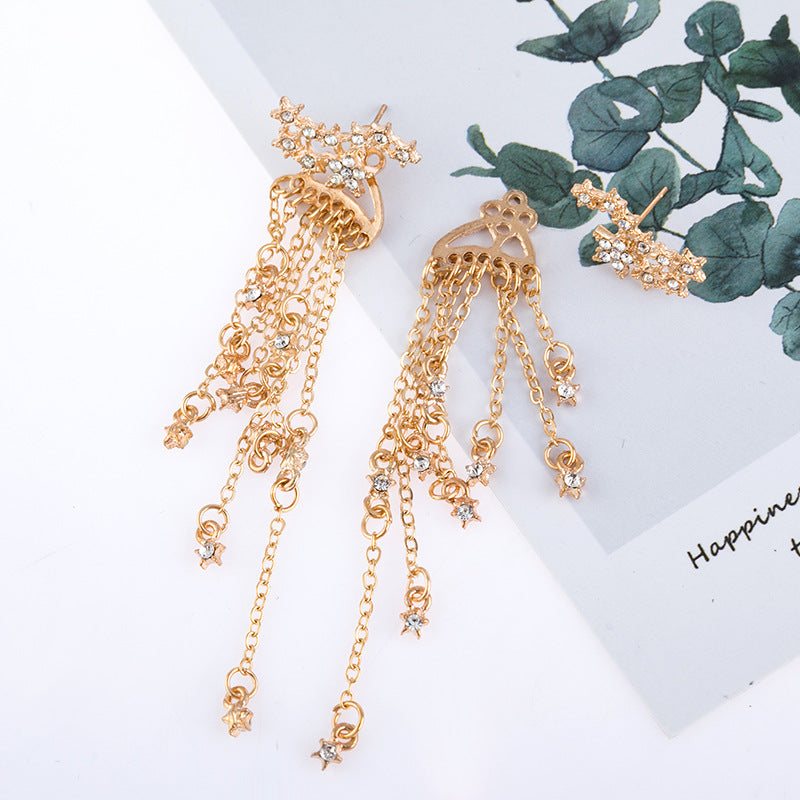 Women's Long Fashion Ornament Shining Tassel For Earrings