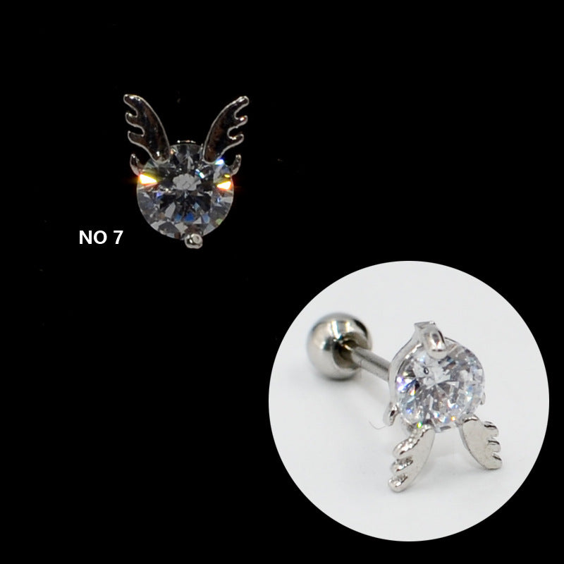 Multi Personalized Zircon Fashion Flower Animal Earrings