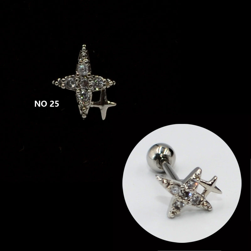 Multi Personalized Zircon Fashion Flower Animal Earrings