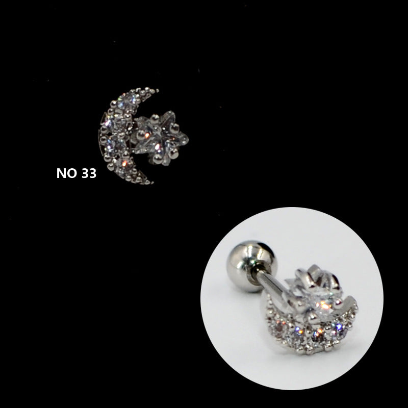 Multi Personalized Zircon Fashion Flower Animal Earrings