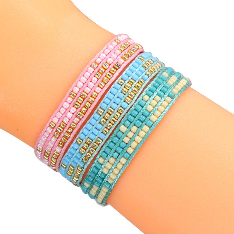 Bohemian Bead Woven Handmade Wax Rope Bracelets