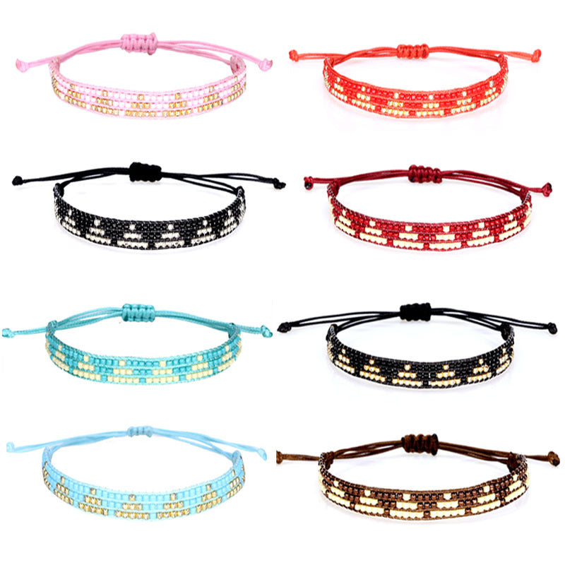 Bohemian Bead Woven Handmade Wax Rope Bracelets