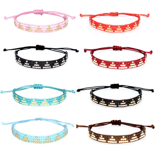 Bohemian Bead Woven Handmade Wax Rope Bracelets