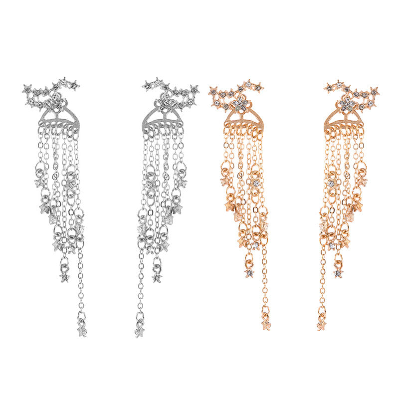 Women's Long Fashion Ornament Shining Tassel For Earrings