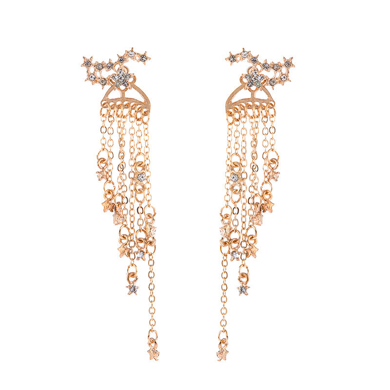 Women's Long Fashion Ornament Shining Tassel For Earrings