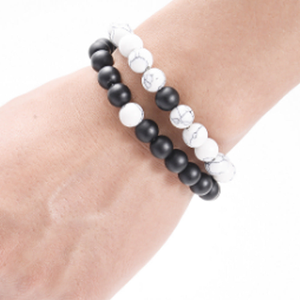Charming Frosted Gemstone Two-piece Beaded Suit Bracelet
