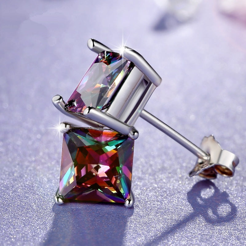 Women's & Men's Square Round Colorful Fashion Creative Style Rings