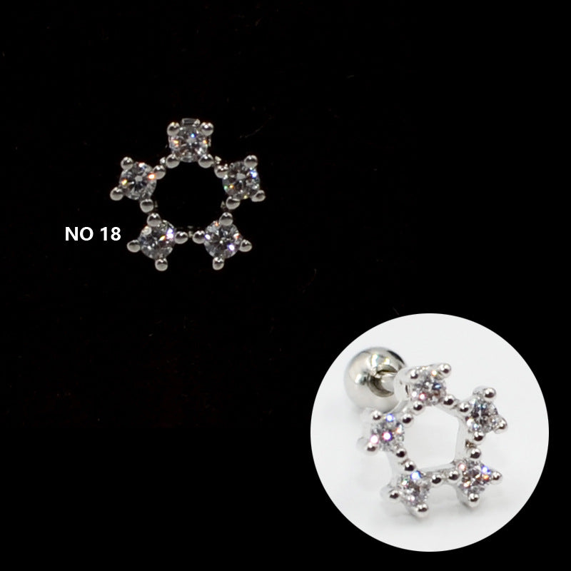 Multi Personalized Zircon Fashion Flower Animal Earrings