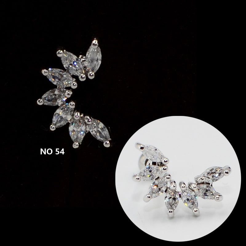 Multi Personalized Zircon Fashion Flower Animal Earrings