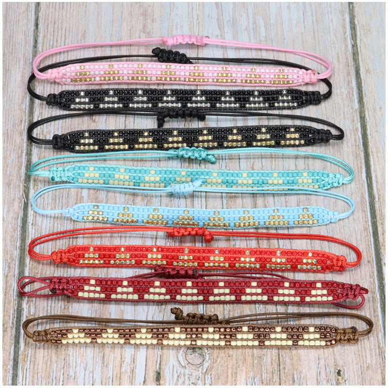 Bohemian Bead Woven Handmade Wax Rope Bracelets