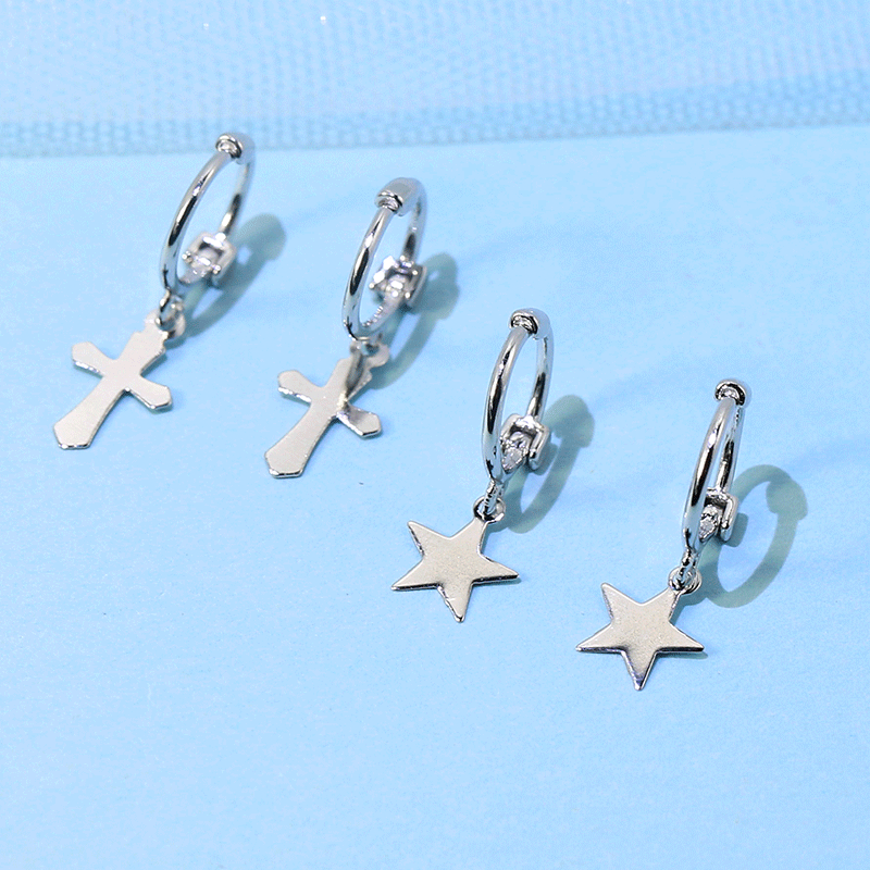 Clip Female Style Popular Simple Five-pointed Personality Ear Buckle