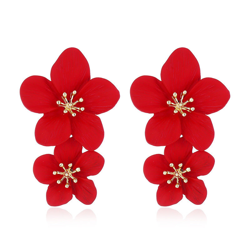 Unique Women's Fresh Flower Bohemian Long Earrings