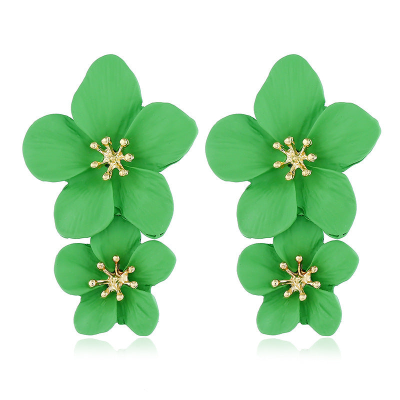 Unique Women's Fresh Flower Bohemian Long Earrings