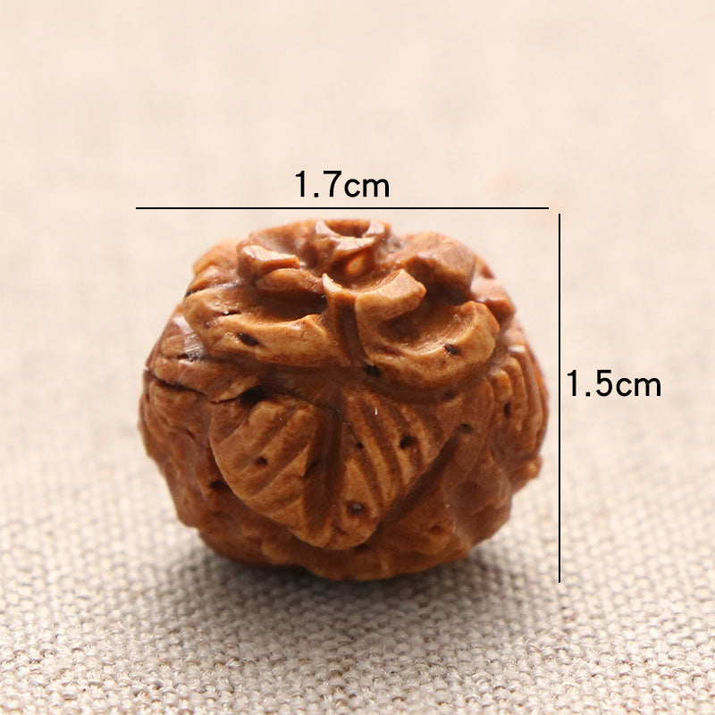 Peach Pit Carved Flower Gourd Cabbage Life Rich Braided Bracelet