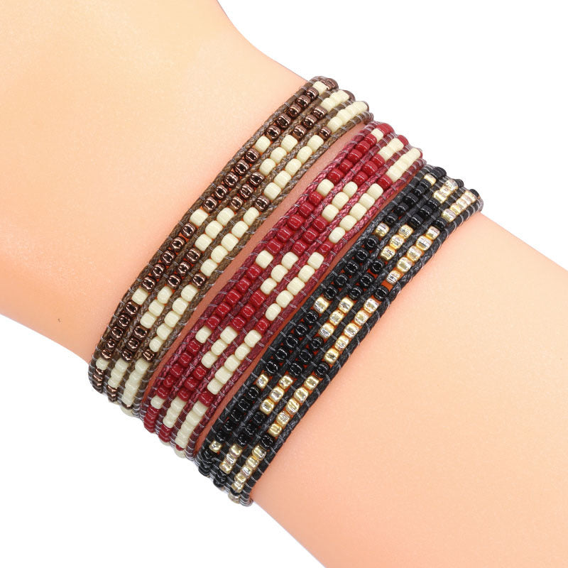 Bohemian Bead Woven Handmade Wax Rope Bracelets