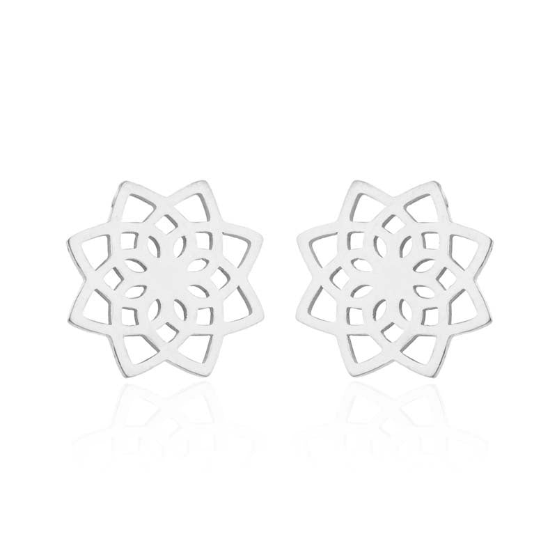 Fashion Small Fresh Flower Niche Hollow Earrings