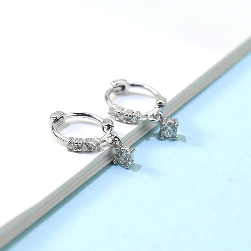 Women's Button Small Circle Elegant Trendy Ear Buckle