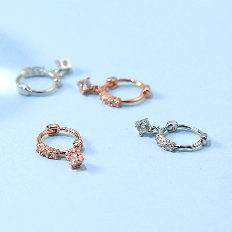 Women's Button Small Circle Elegant Trendy Ear Buckle