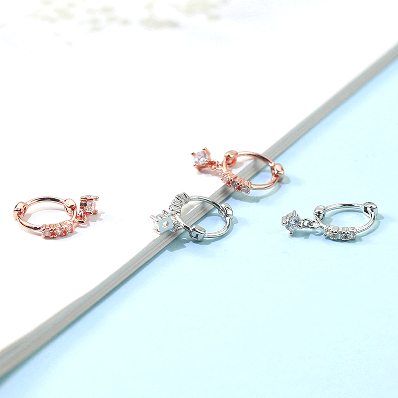 Women's Button Small Circle Elegant Trendy Ear Buckle