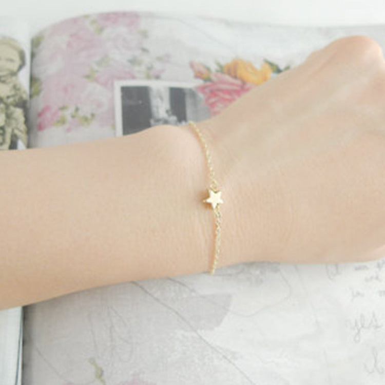 Simple Metal Five-pointed Star Chain Fashion Retro Bracelets
