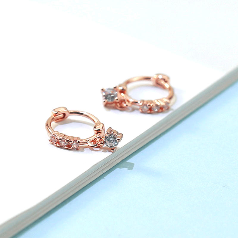 Women's Button Small Circle Elegant Trendy Ear Buckle