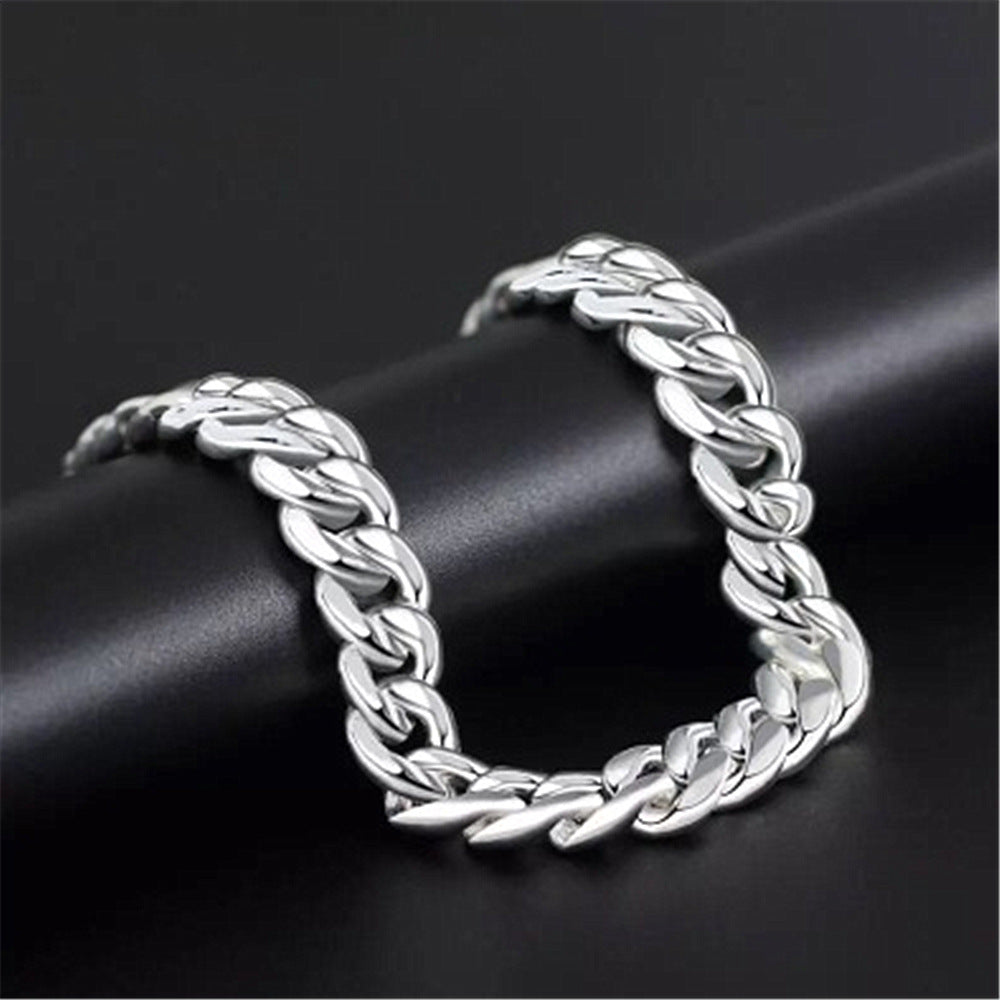 Men's Style Sier Plated Fashion Horsewhip Trendy Bracelets