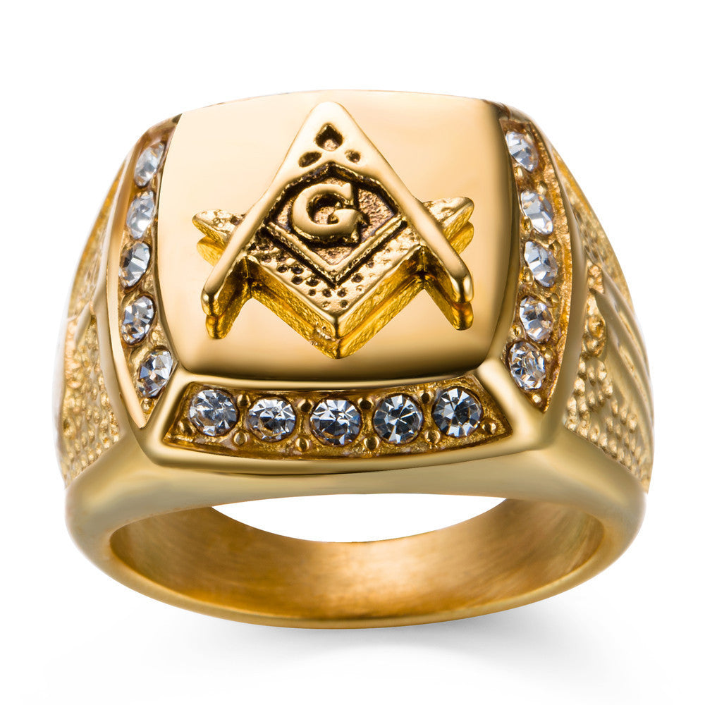 Men's Alloy Plating Diamond Gold Color Does Not Rings