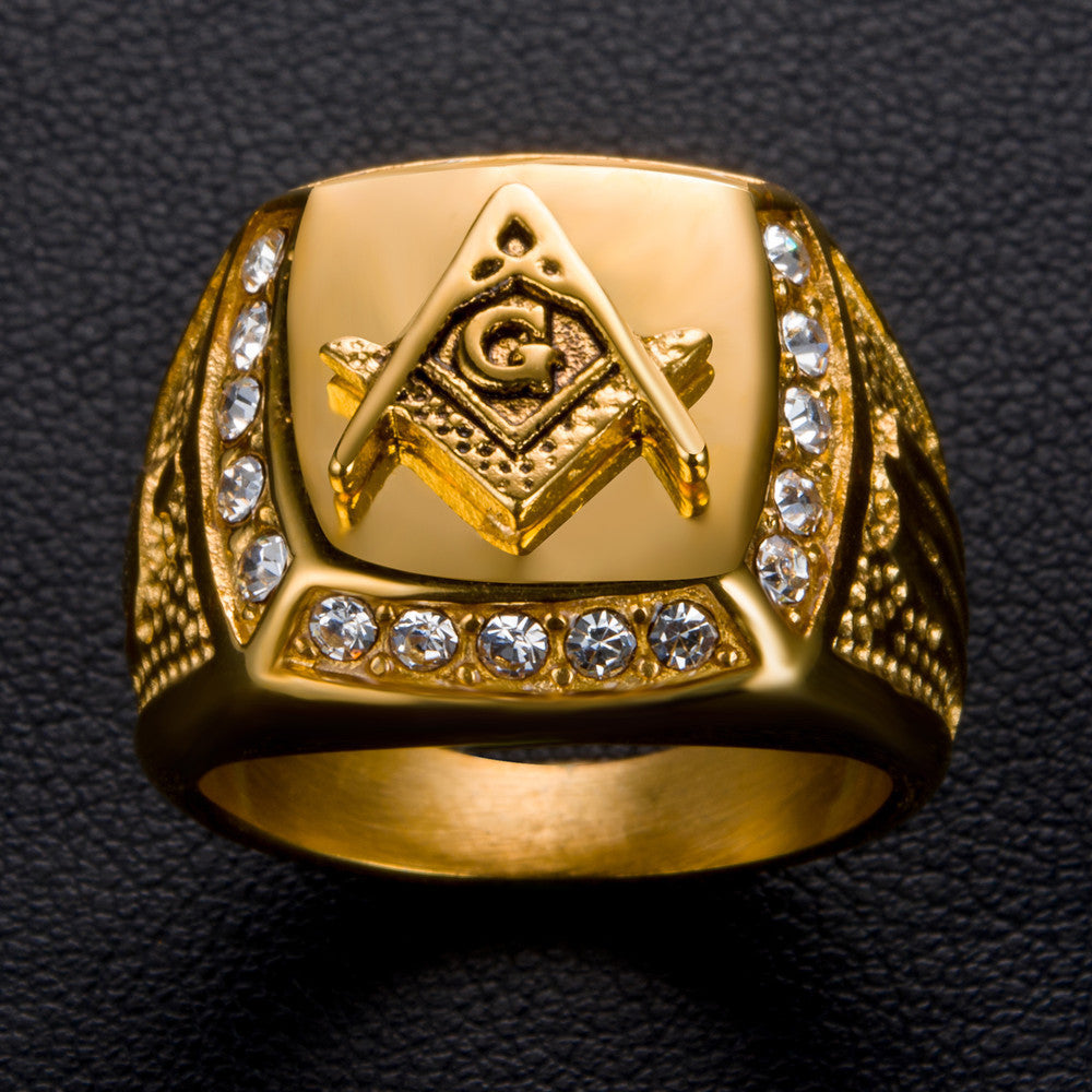 Men's Alloy Plating Diamond Gold Color Does Not Rings