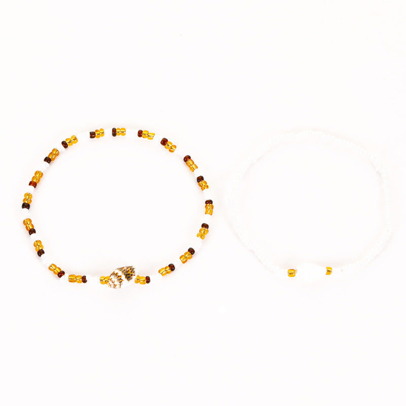 Hand-woven Colorful Beads Stringed Shell Conch Summer Bracelet