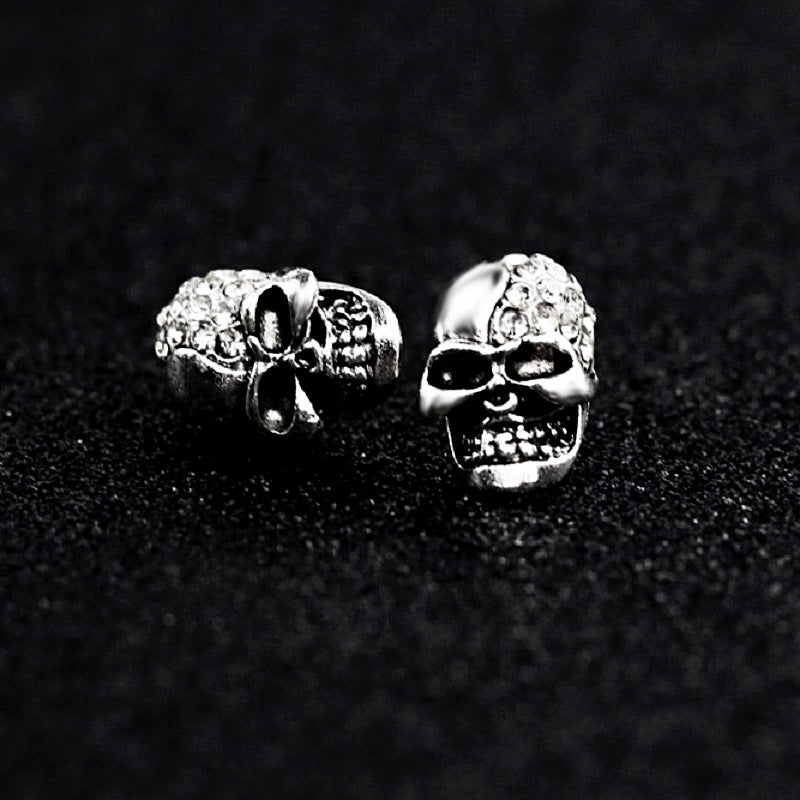 Women's & Men's Diamond Glossy Skull Halloween Fashion Trendy Earrings