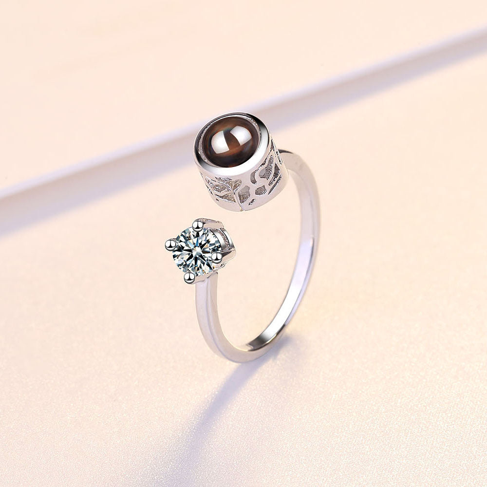 Language Love You Korean Diamond Projection Rings