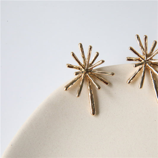 Women's Metallic Sea Urchin Simple Style Retro Geometric Exquisite Light Earrings